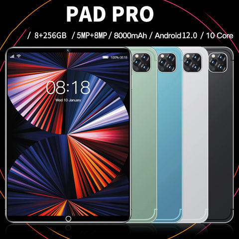 10.1 Inch Screen Android 12 Tablet PC Octa Core 1.6GHz