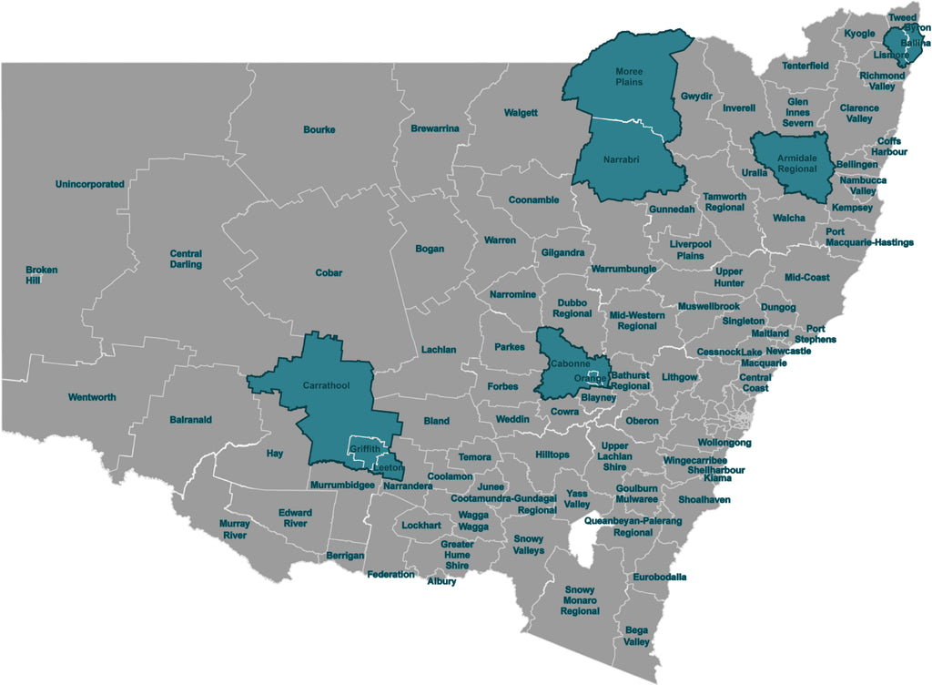 About the Farms of the Future Program - LGA map