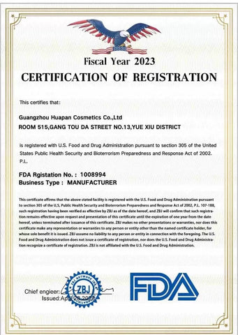 We represent this company's products, and this company's products have FDA certification