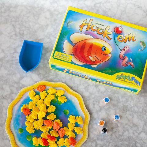 Hook 'em by SimplyFun is a fun math game focusing on counting and multiplication for ages 6 and up.