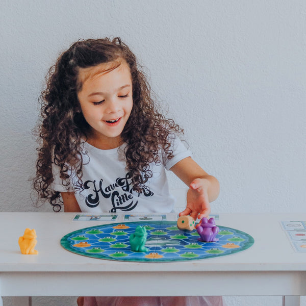 Lily Pond by SimplyFun is a fun early reading game and spelling game for ages 4 and up.