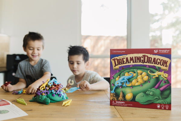 Dreaming Dragon by SimplyFun is a fine motor skill game and spatial reasoning game for ages 6 and up