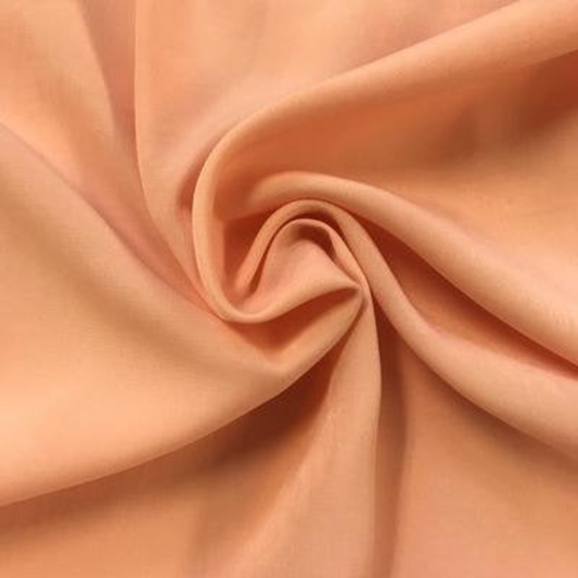 Peach Skin Fabric By Yard 58" Polyester Perfect For Blouses, Dresses, Jackets, Suits. Peach