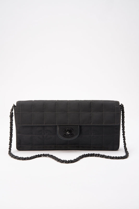 Chanel Black Textured Coated Nylon Flap Bag – The Hosta