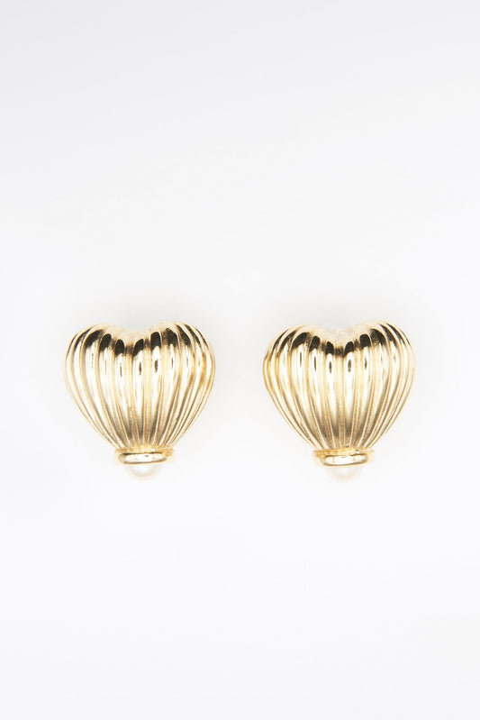 Vintage Gold Celine faux Pearl Earrings – The Hosta