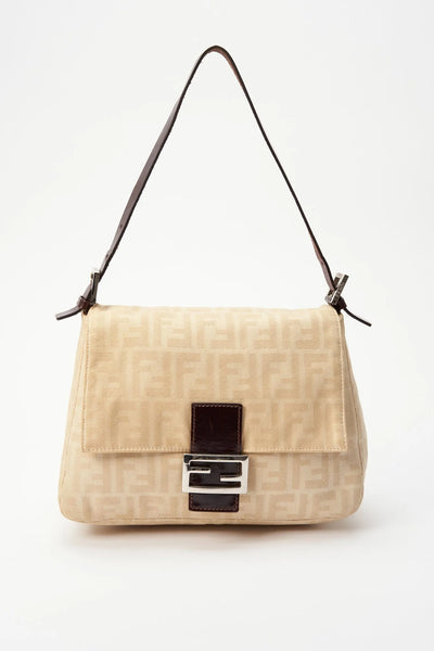 Baguette vintage Fendi Cream Zucca Mamma