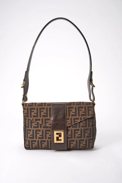 Bolso de hombro de Zucca Fendi Vintage - marrón