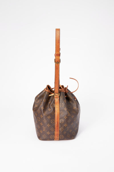 Sac Noé marron en toile monogram de luxe