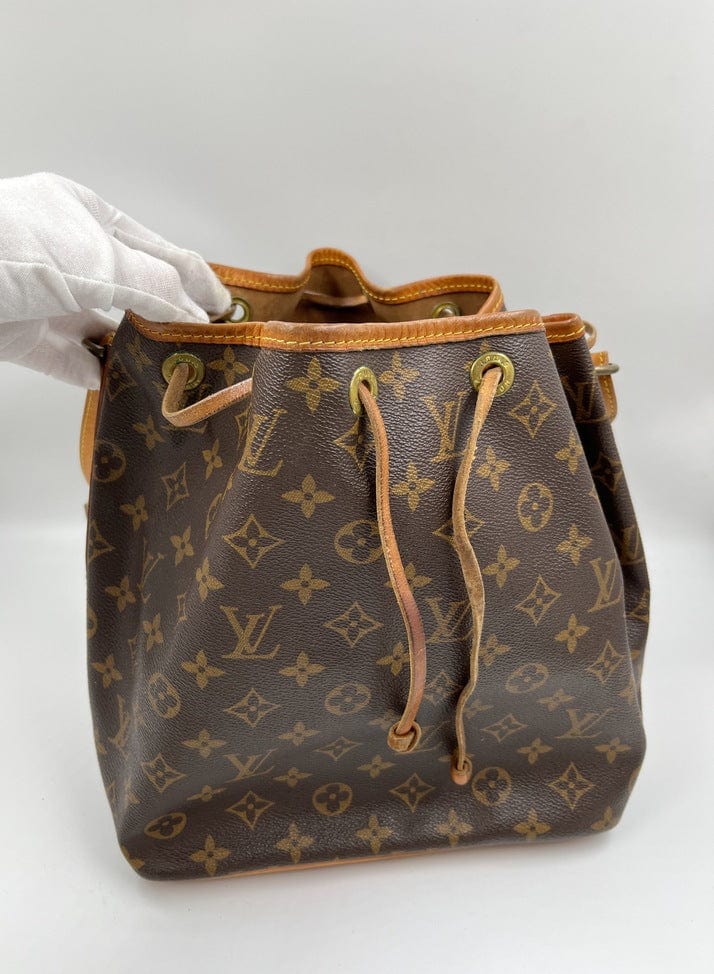 Louis Vuitton LOUIS VUITTON Brown Nomade Leather Petit NOE Hand Bag 