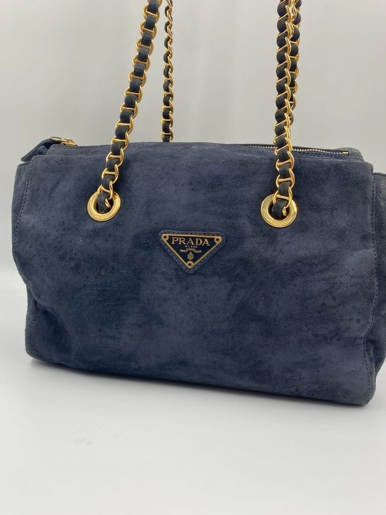 Vintage Prada Suede Tote – The Hosta