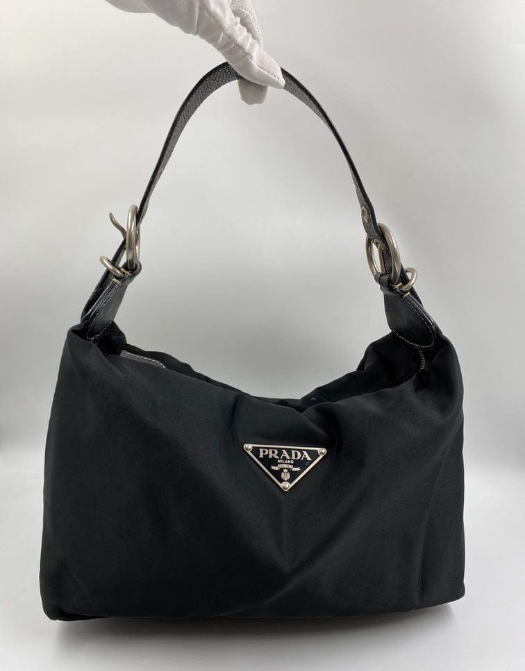 Prada Nylon Shoulder Bag w Leather Strap – The Hosta