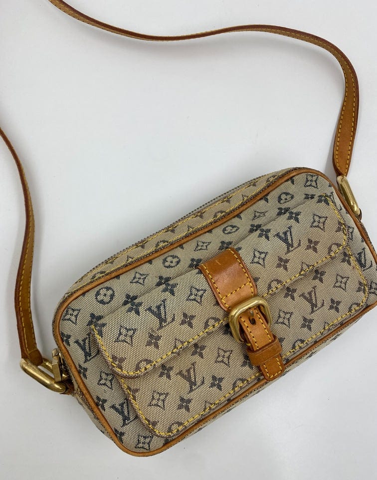 Louis Vuitton Grey x Navy Monogram Mini Lin Juliette mm Crossbody Bag 1l1224