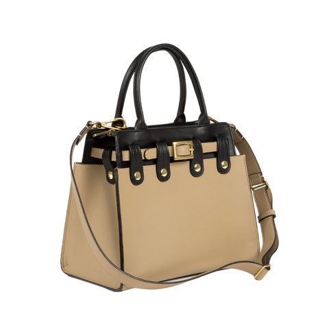 Lavada black handbag with tan overlay