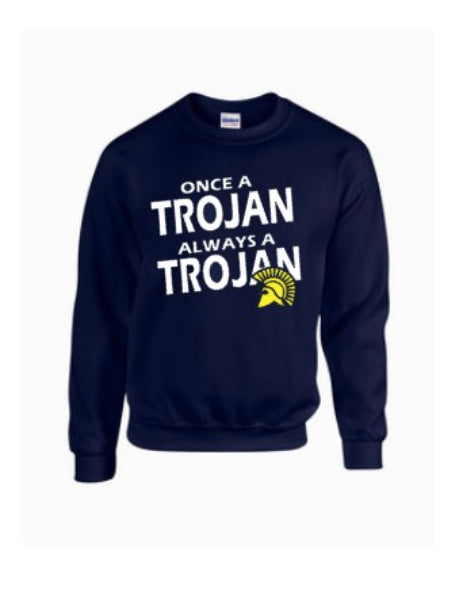 TROJAN Navy Crew-Neck Sweatshirt, TROJAN