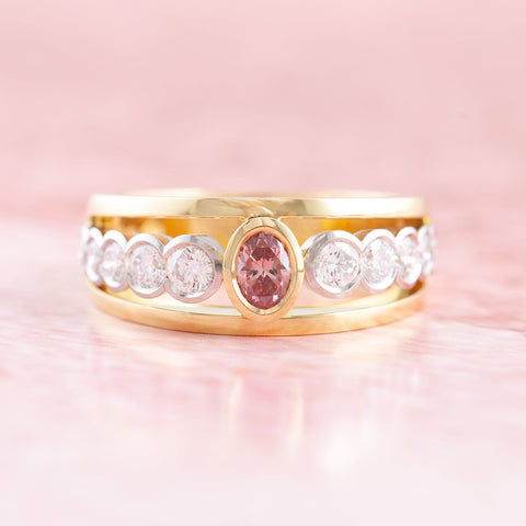 melita pink diamond ring