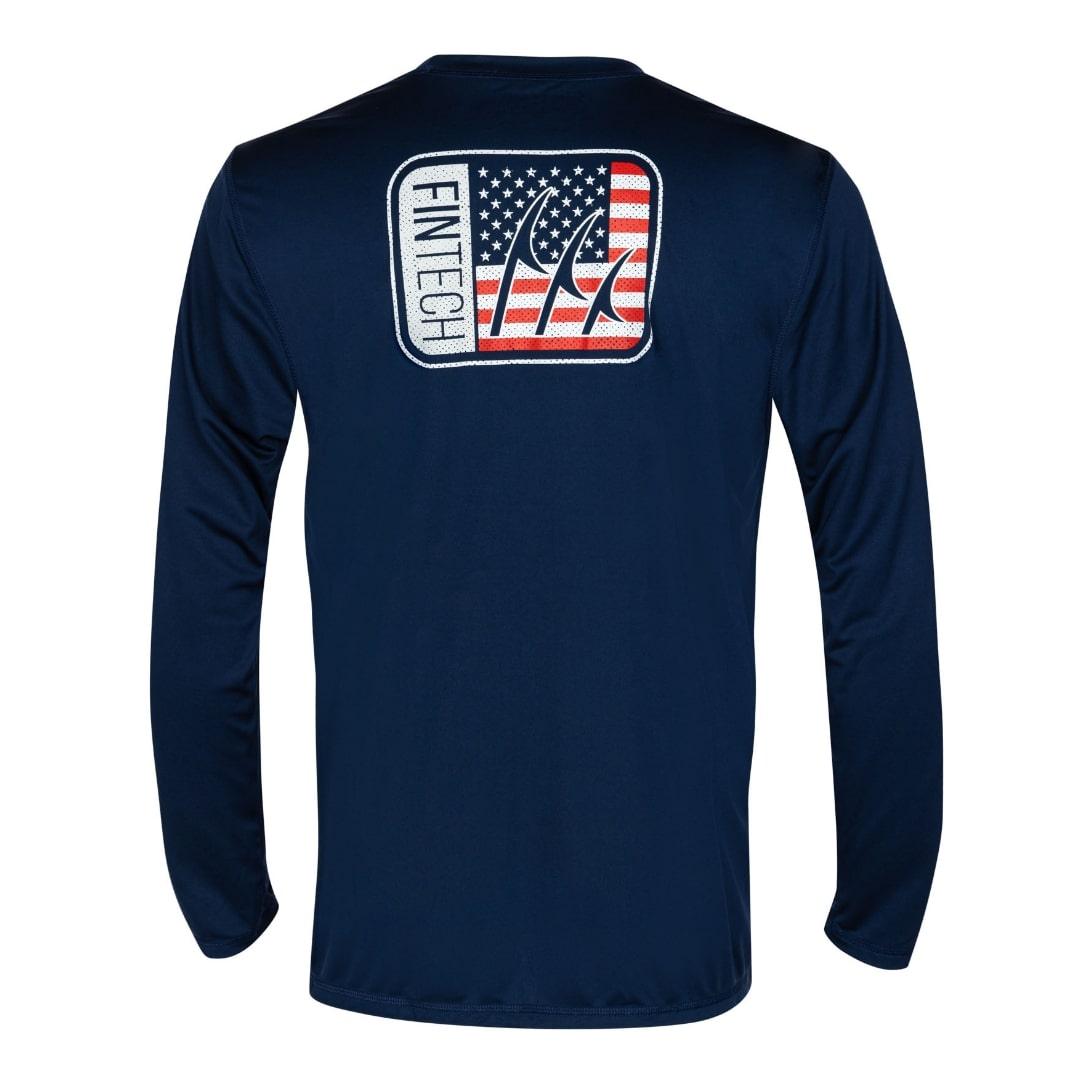 FINTECH Men's Long Sleeve Graphic T-shirt (Medium) in the Tops & Shirts  department at