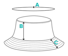 Guía de tallas Sombrero de Pescador