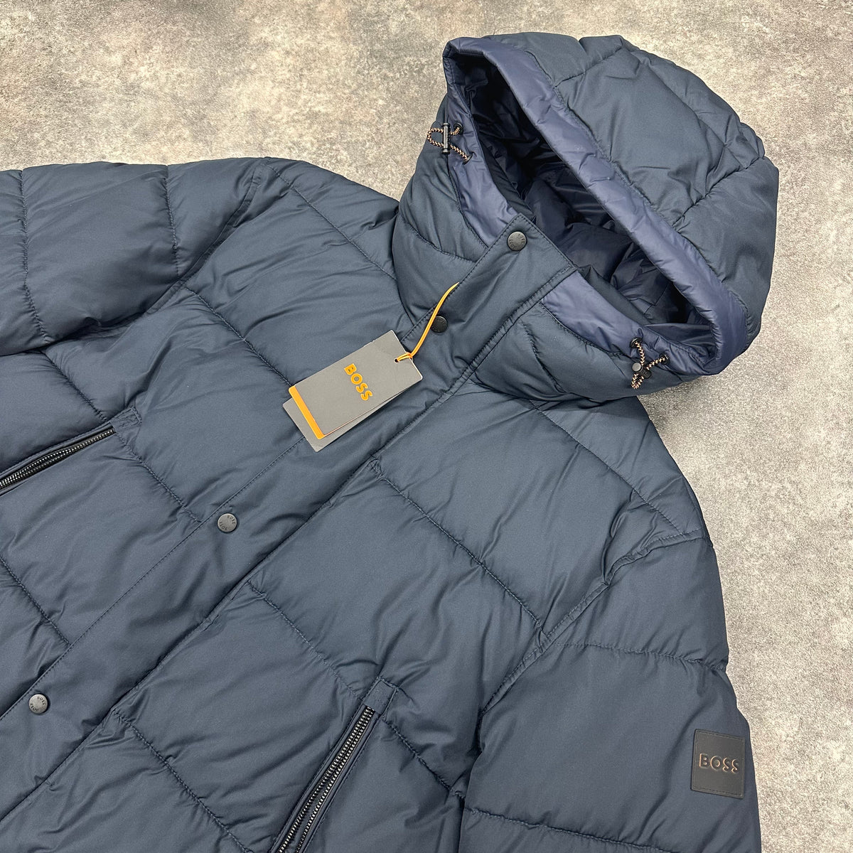 HUGO BOSS LIGHTWEIGHT PUFFER JACKET NAVY BLUE