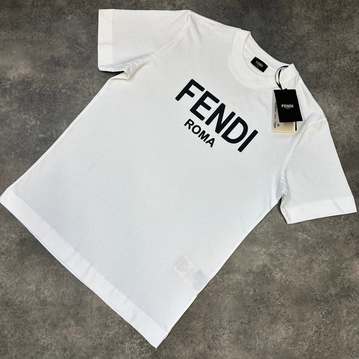 FENDI ROMA LOGO T-SHIRT WHITE