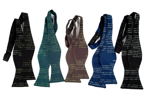 self tie bow ties by Cyberoptix, c64 BASIC code print