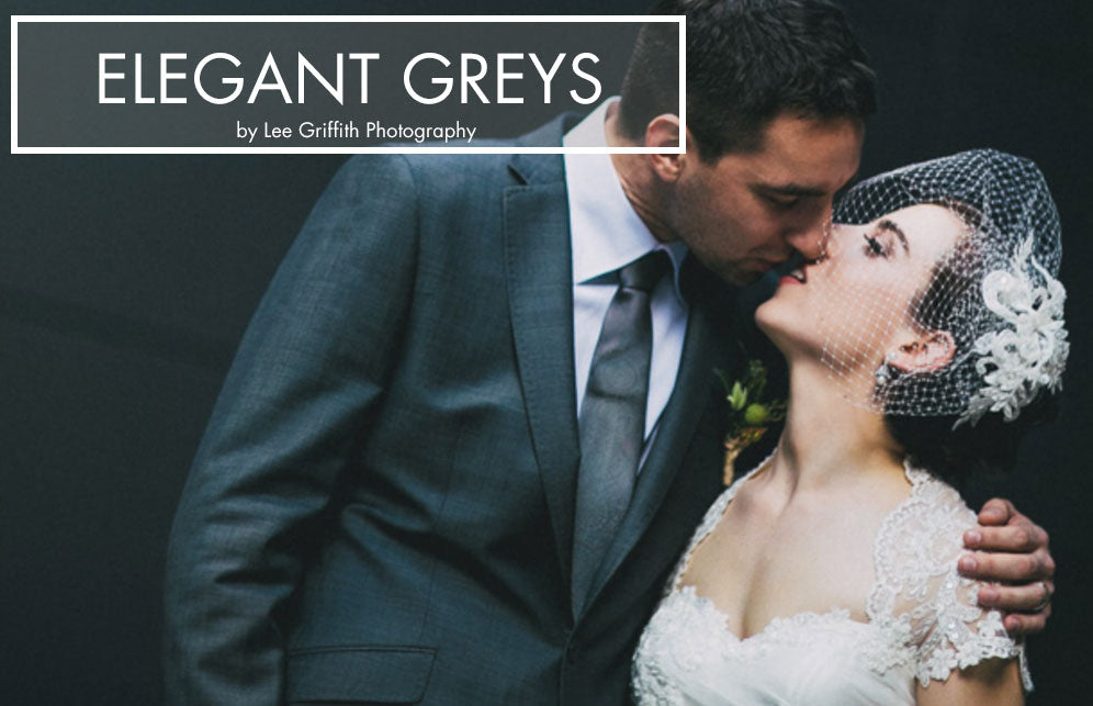 Elegant charcoal grey wedding