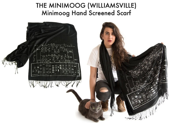 cyberoptix exclusive minimoog scarf, kickstarter reward