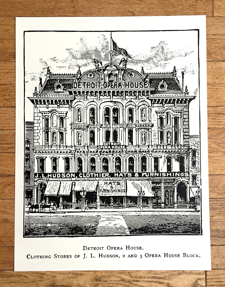 Detroit Opera House J L Hudson S Art Print
