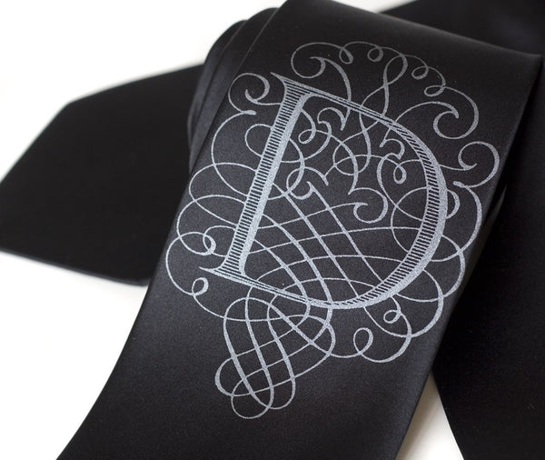 Initial Necktie Alphabeties Tie By Cyberoptix