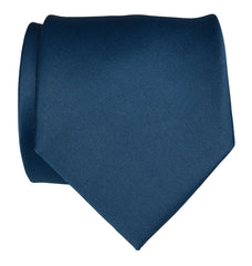 French Blue Pocket Square. Solid Color Fine-Stripe
