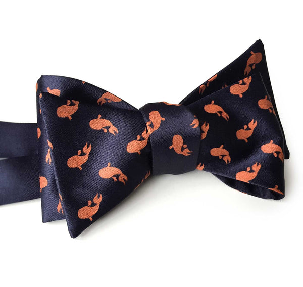 Koi Bow Tie, Tiny Goldfish Print Tie