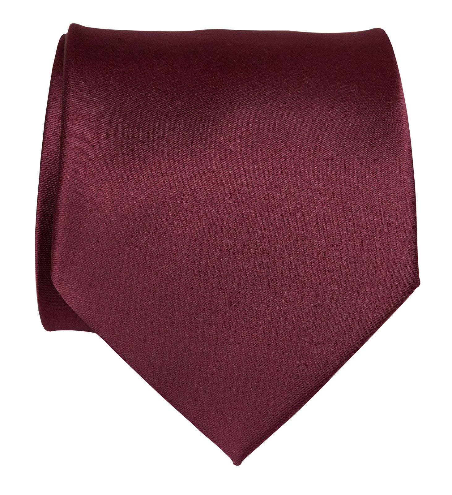 Maroon Necktie. Solid Color Dark Satin No Print
