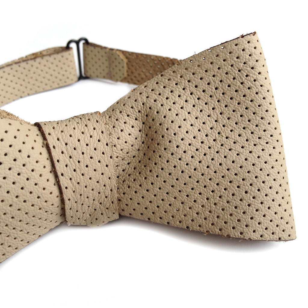 tan bow tie