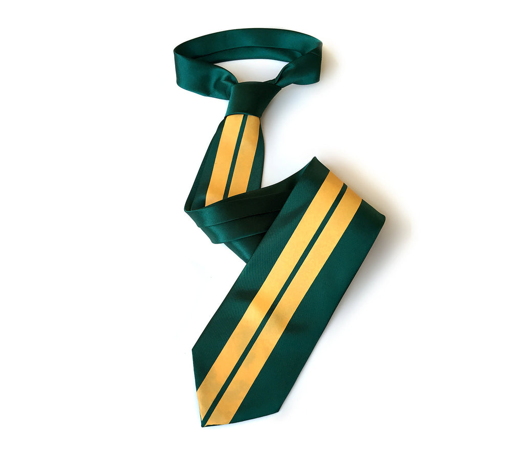 Racing Stripes: British Racing Green Microfiber Necktie – Cyberoptix TieLab