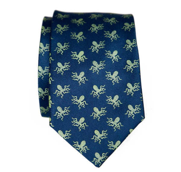 Octopus Print Necktie, Tiny Kraken, Cthulhu Pattern Tie