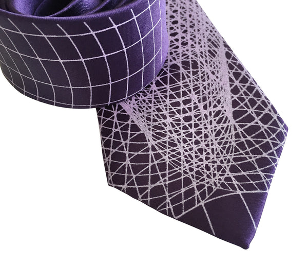 Wormhole Necktie Geometric Op Art Print Tie by Cyberoptix