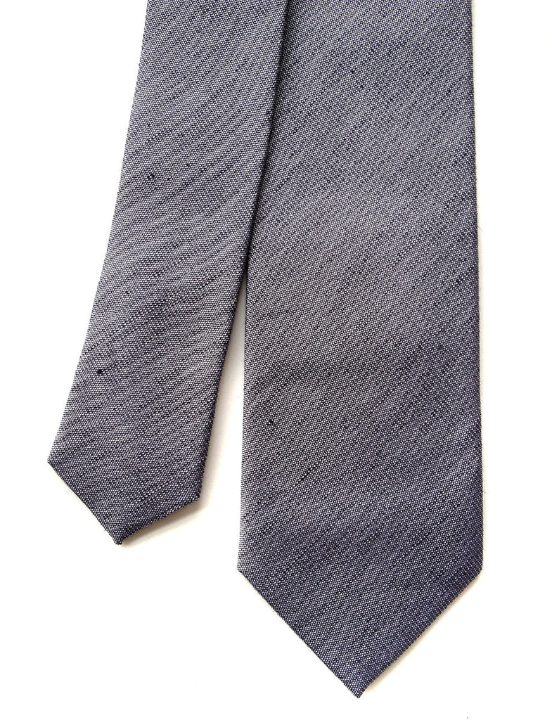 Charcoal Linen Necktie, Dark grey solid color tie, Zug Island ...