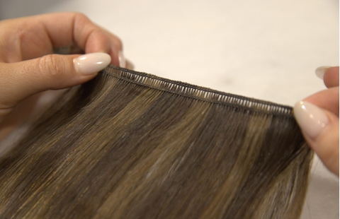 Hand-tied wefts