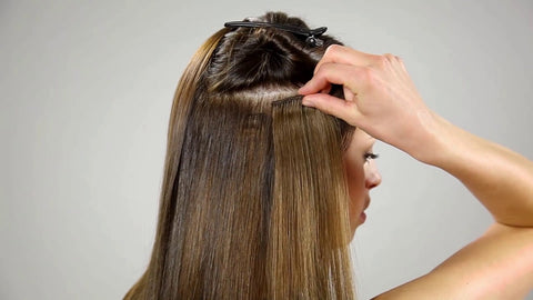 installing clip-in hair extensions