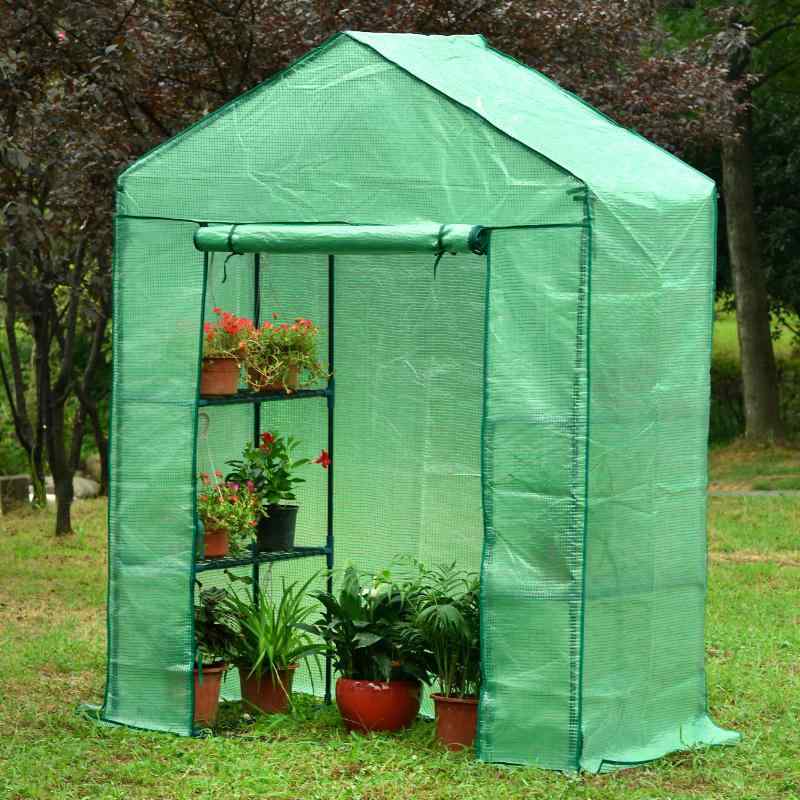 Riverstone Industries Genesis Walk In Portable Greenhouse 5x2 Open Doors