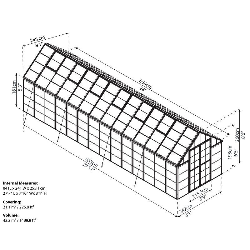 palram-snap-and-grow-greenhouse-8x28-dimensions