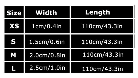 Truelove Lead size chart