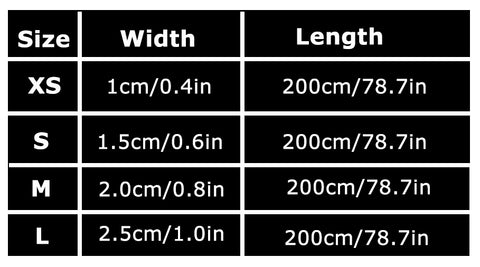 Truelove Dog Lead size chart