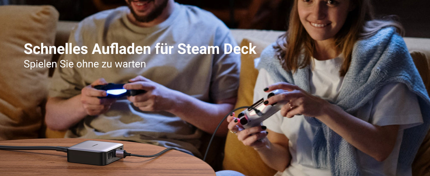 schnelles aufladen für steam deck