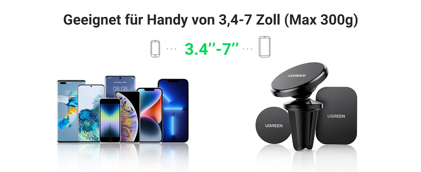 UGREEN Handyhalterung Auto Magnet Lüftung Magnethalter Handy 360° mit