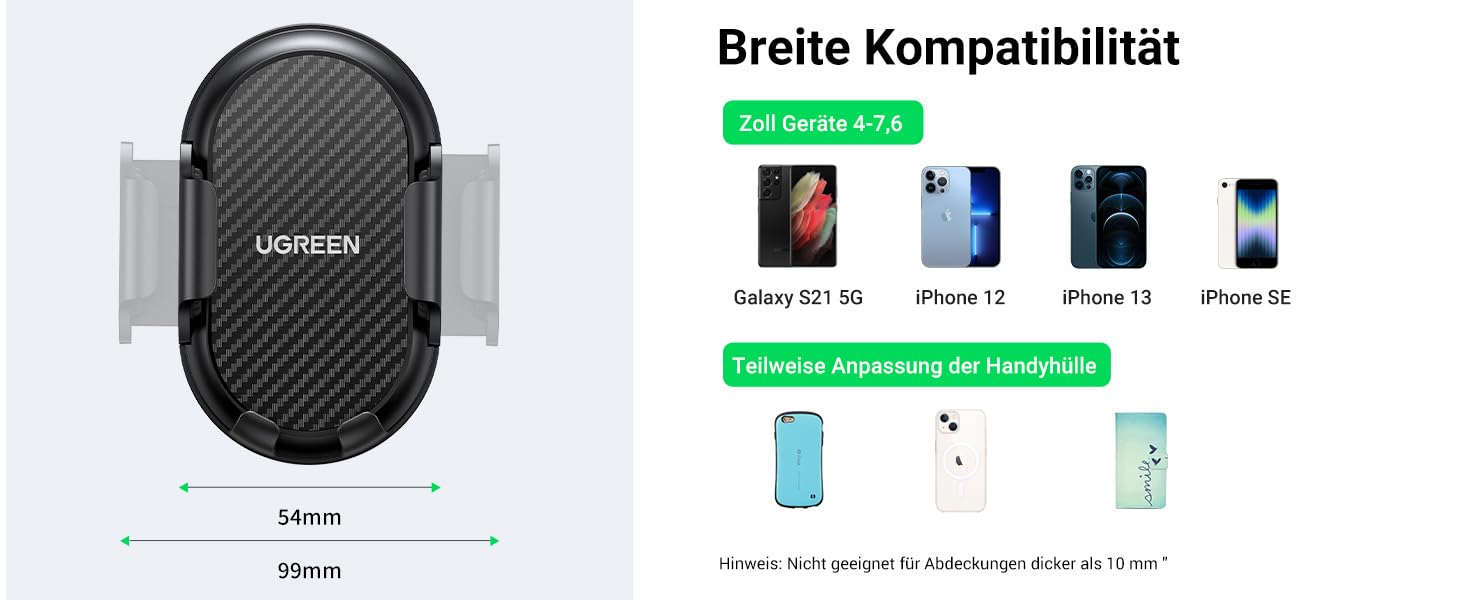 UGREEN Handyhalterung Auto KFZ PKW Lüftung 360-Grad Drehbar iPhone And –  Spar King