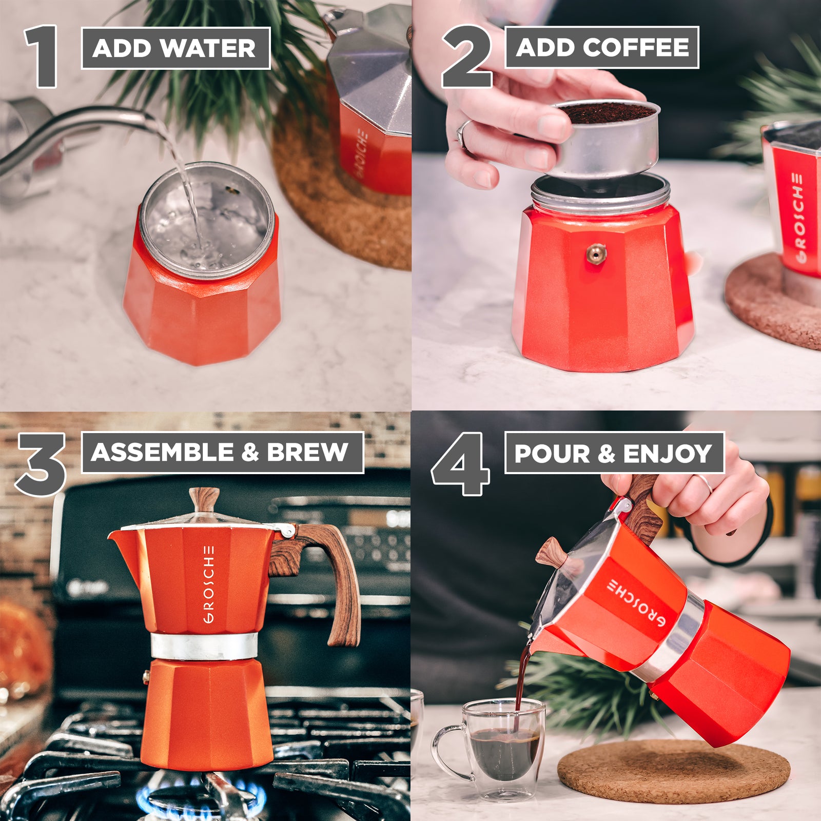 Grosche Melbourne French Press Coffee Maker – Local Bottega