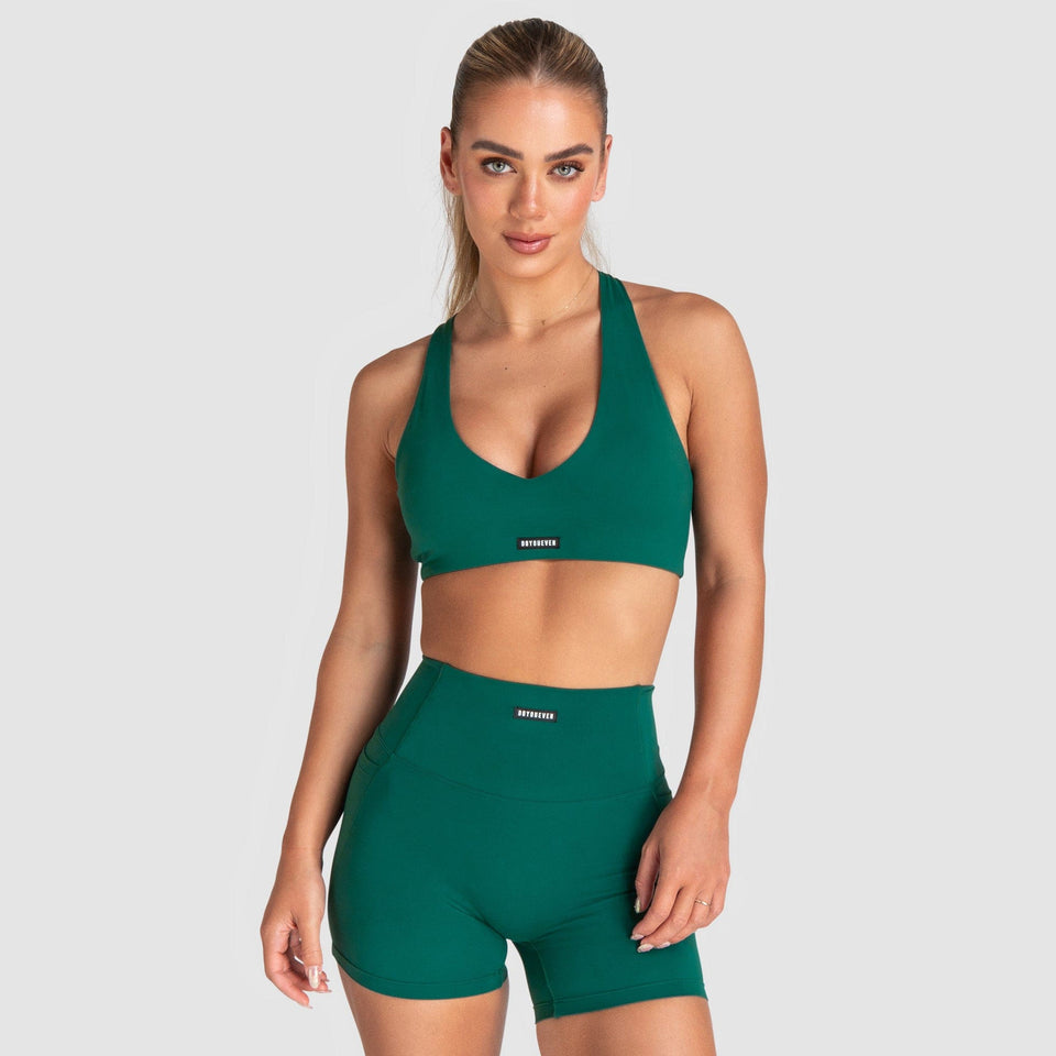 ASOS 4505 Tall exclusive plunge sports bra with cross back detail