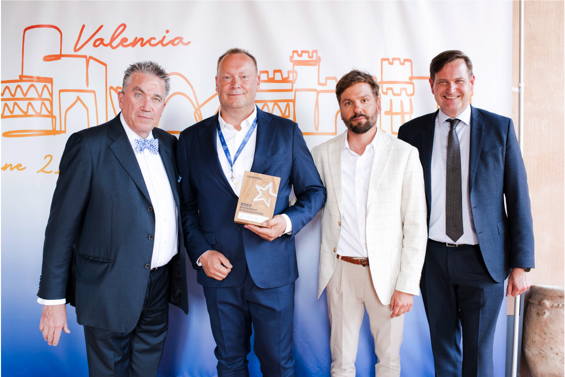Retailer of the Year Sponsorship Activation: Euronics Estonia. From left to right, Hans Carpels, Urmas Arula, Aare Koppel and John Olsen.