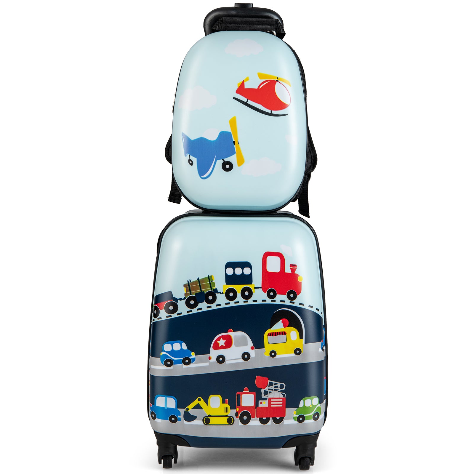 Kids 2-Piece Navy Luggage Set with Spinner Wheels