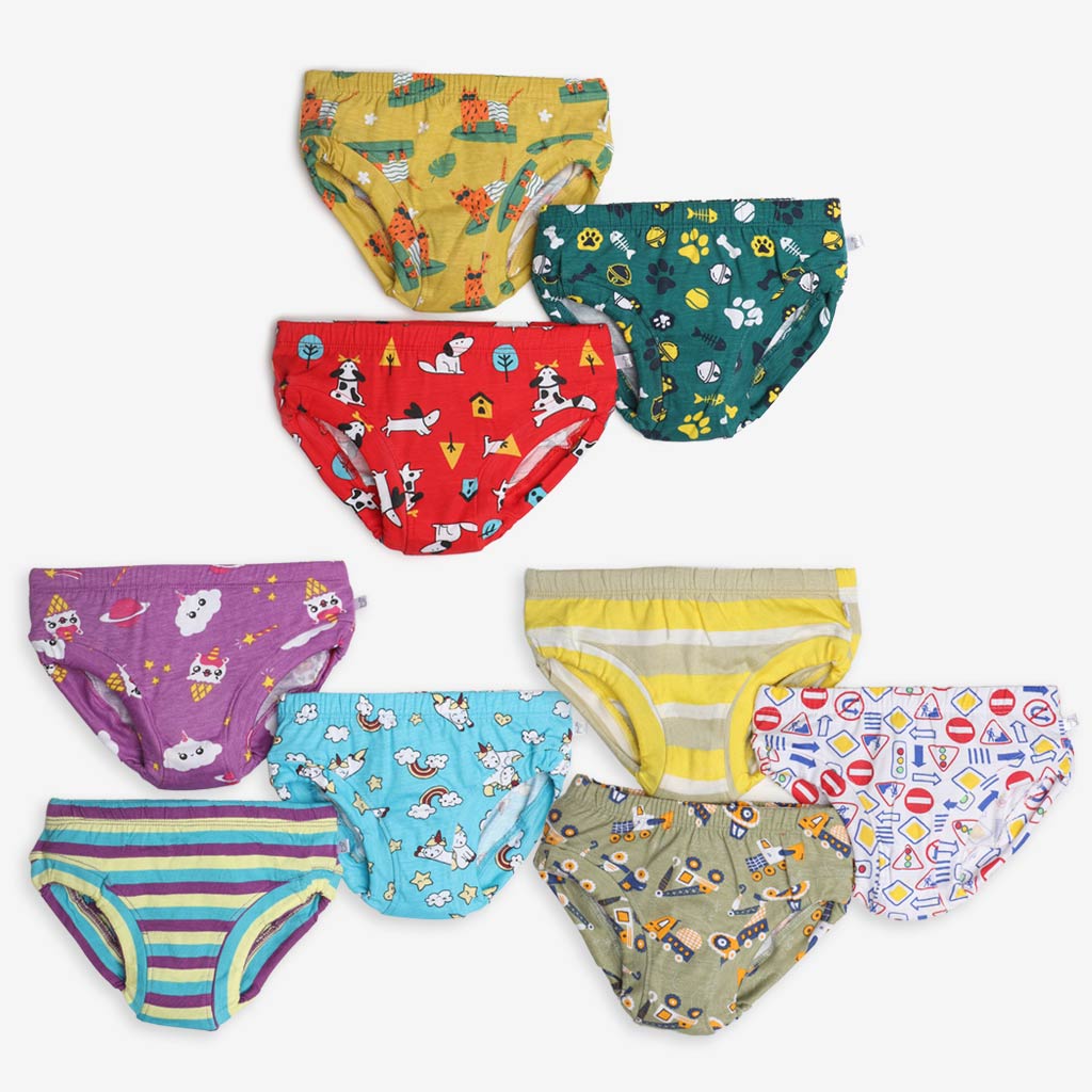 Unisex Toddler Briefs -9 Pack (Paws Only - Navigator - Unicorn Dreams) –  Emusa Sustainable